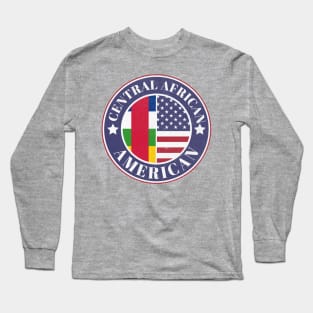 Proud Central African-American Badge - Central African Republic Flag Long Sleeve T-Shirt